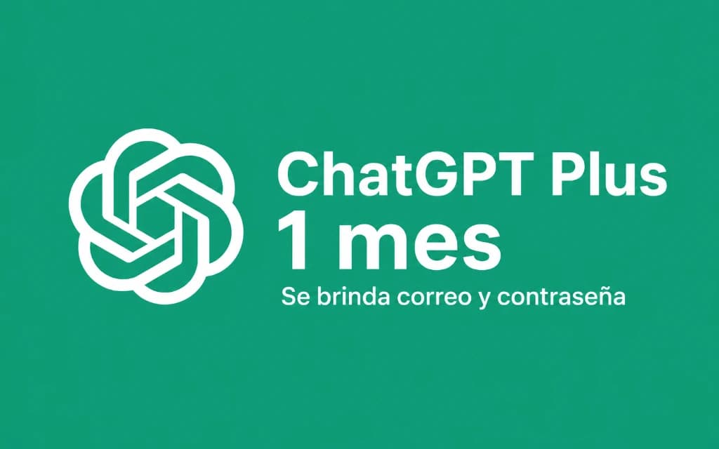 ChatGPT Plus 1 Mes · Sin garantía